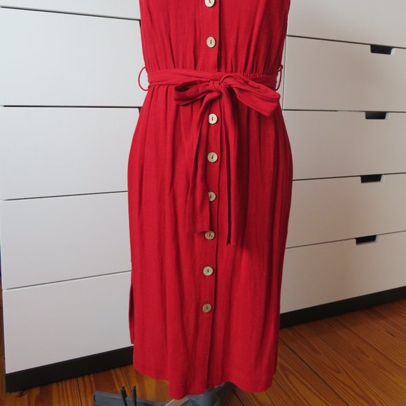 Universal Thread Red Button Down Dress Size XS BNWT - Picture 2 of 9